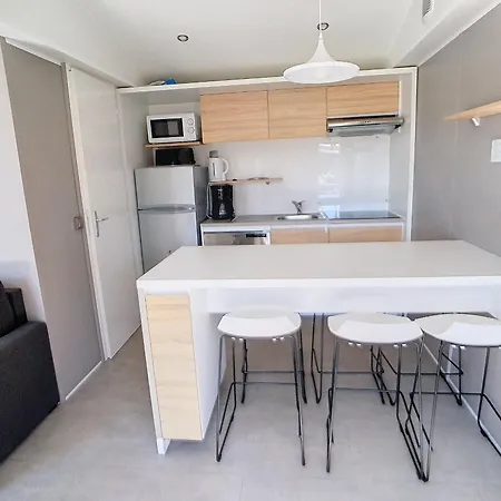Mobil-home Grand Confort A 200m De La Avec Piscine Chauffee, 4 Pers, Terrasse, Parking - Fr-1-361a-21 בית נופש ז'ולוביל-לה-פאן